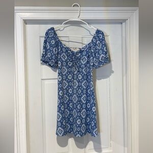 Blue Patterned (juniors) Dress